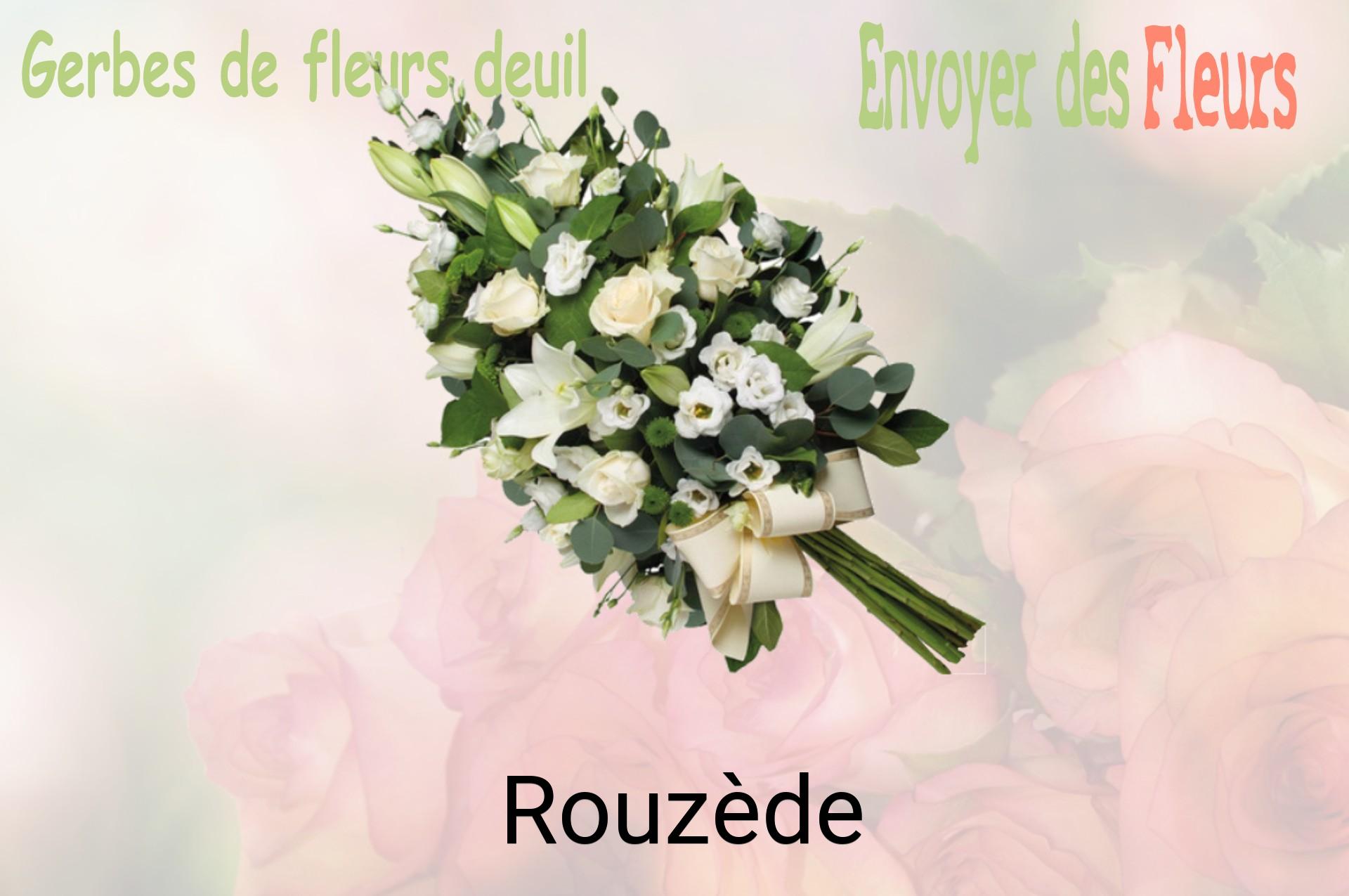 Gerbe de fleurs de deuil livrée à Rouzède